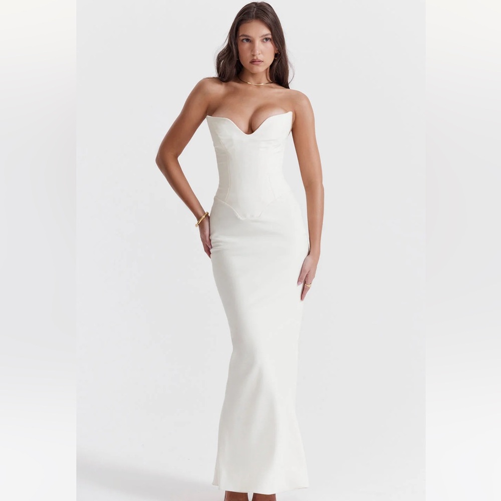 Sold on Depop | House of CB Sabine Dress  |  White